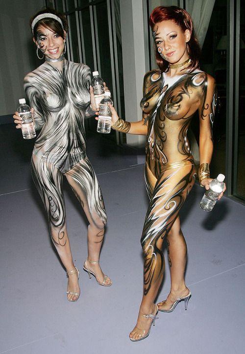 Sexy bodypaint at party