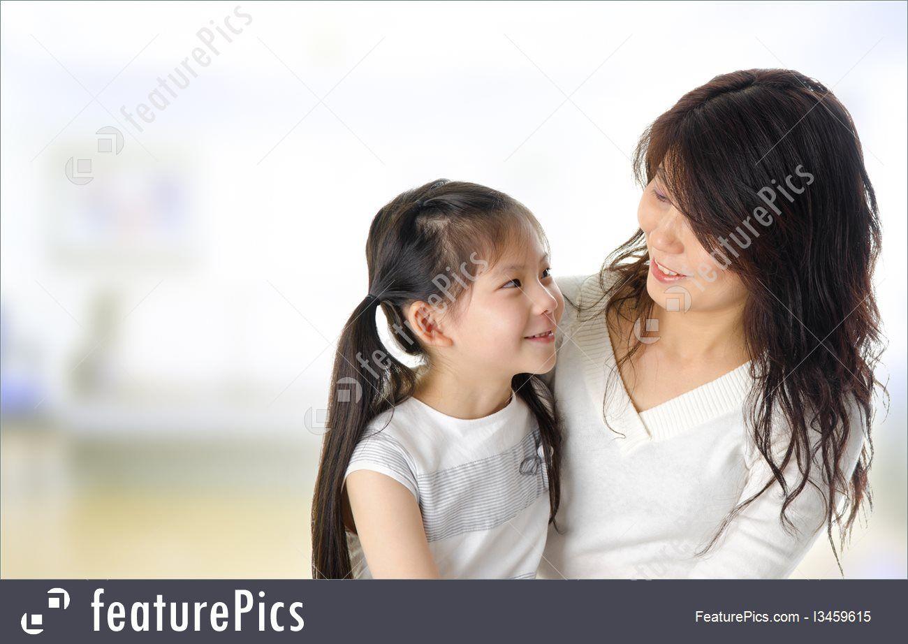 Asian mom daughter