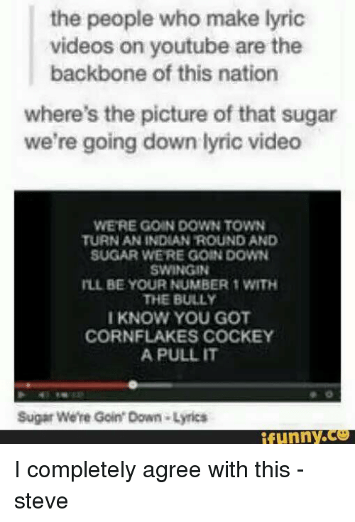 Lights O. reccomend Lyrics for sugar we re going down swinging