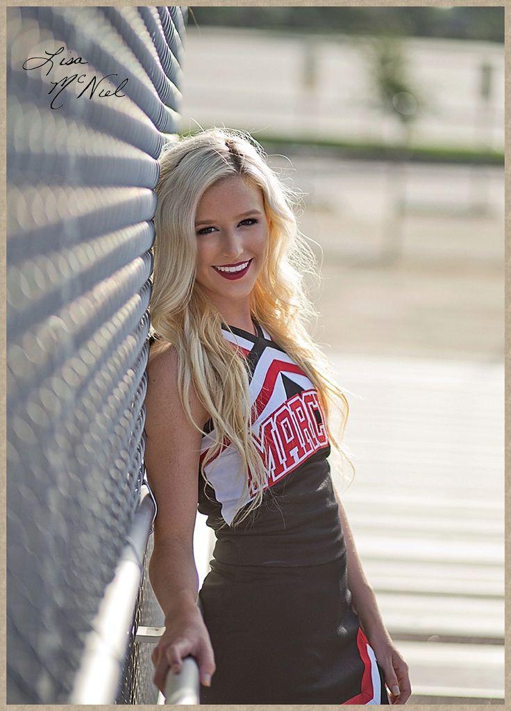 Blonde high school cheerleader