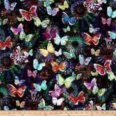 Asian butterfly print fabric