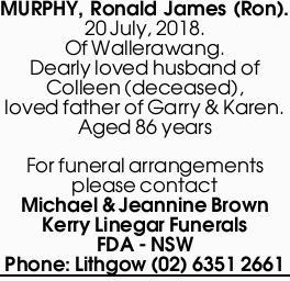 best of Funeral notices linegar Kerry