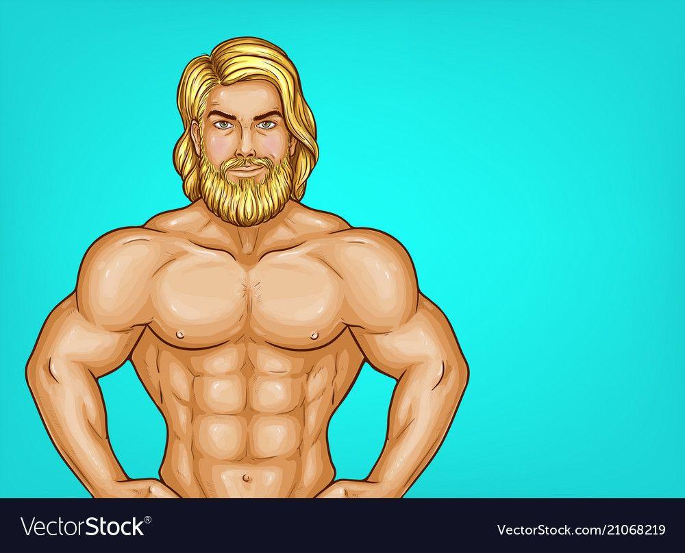 Nude blond bearded bodybuilders