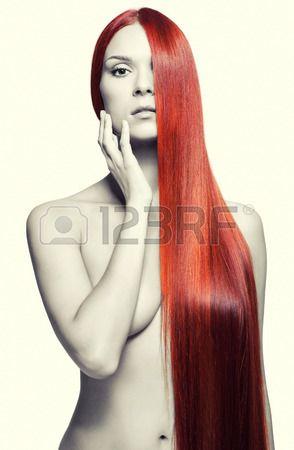 Naked woman red hair