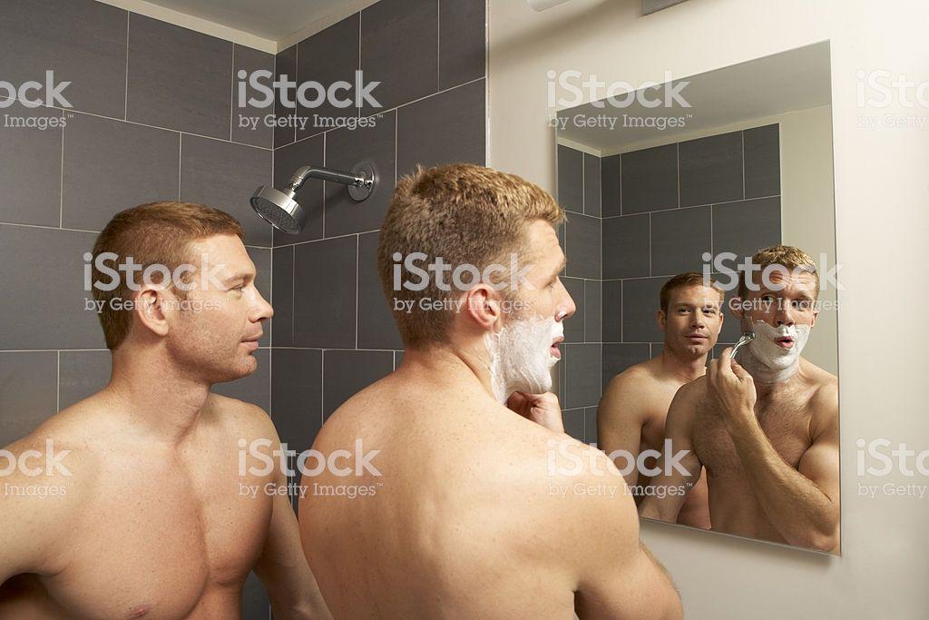 Two gay men in shower
