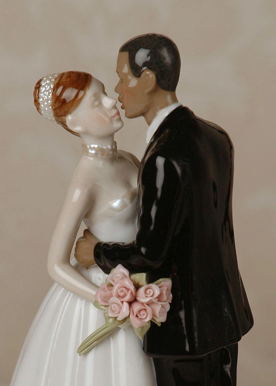 Wedding cake toppers for interracial marriages