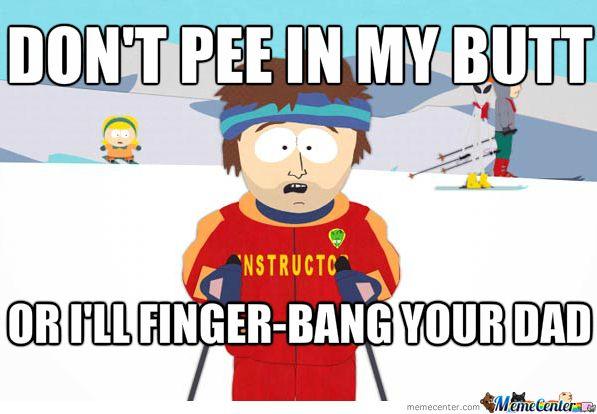 Butt in pee