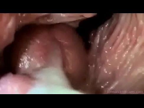 Camera inside vagina cumshot