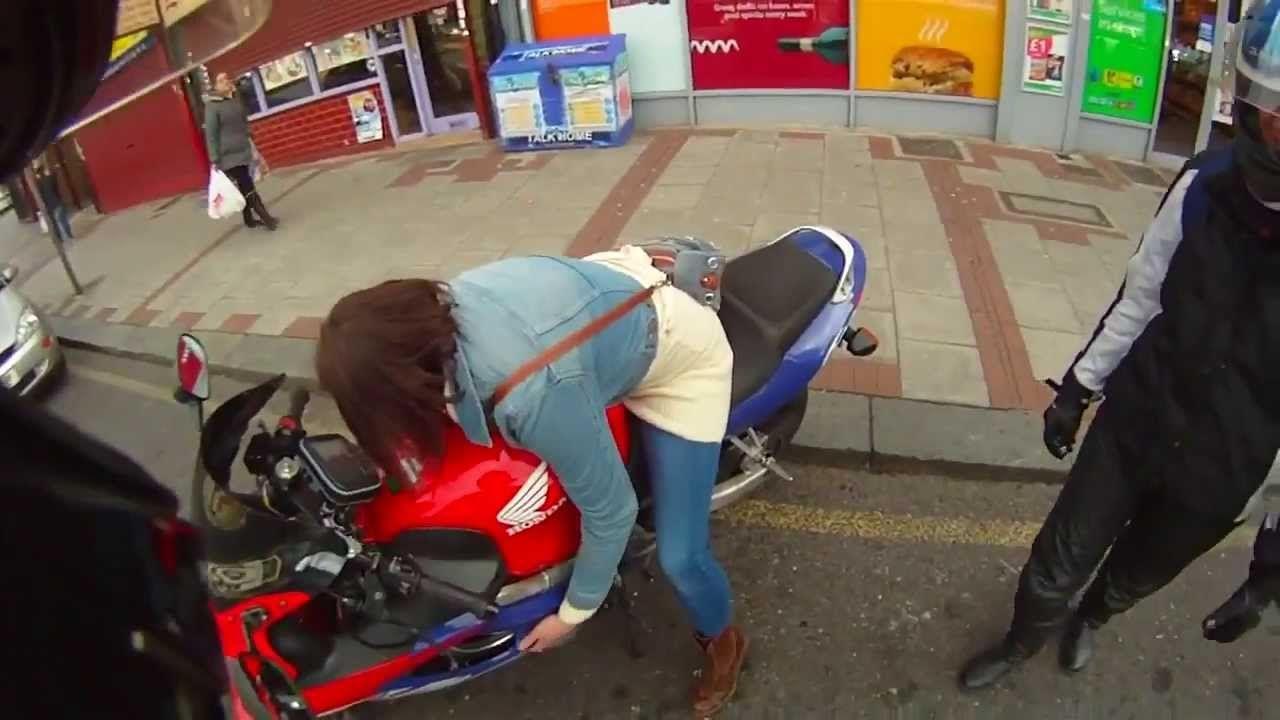 Female motorcycle seat orgasm