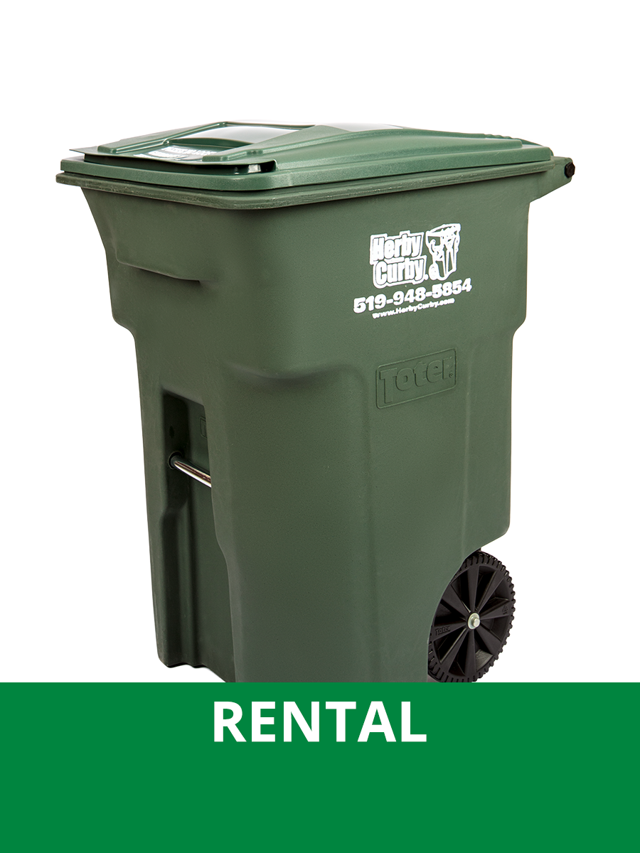 Herby curby garbage can