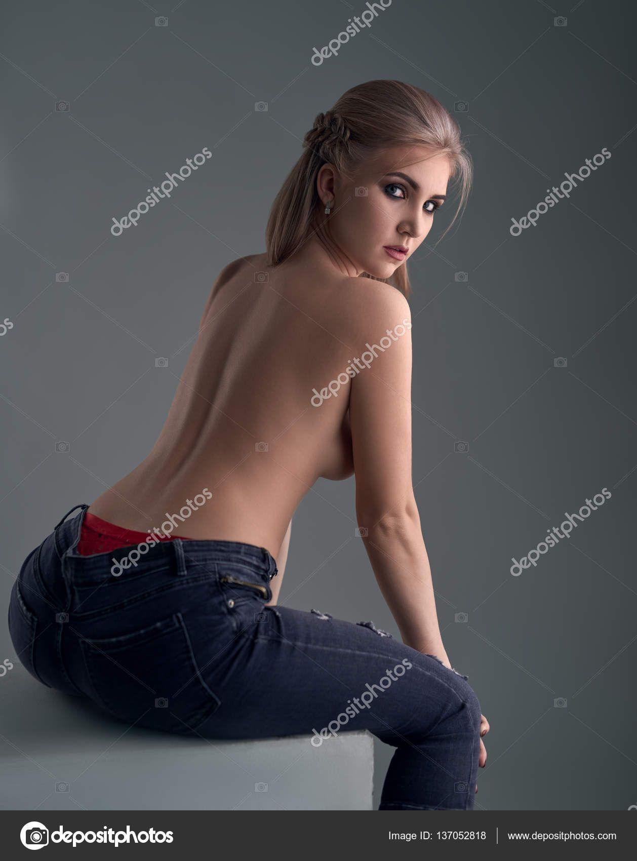 best of Girls Hot with jeans topless