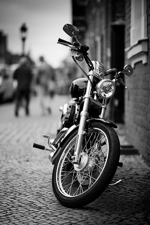 Motorbike sex black and white