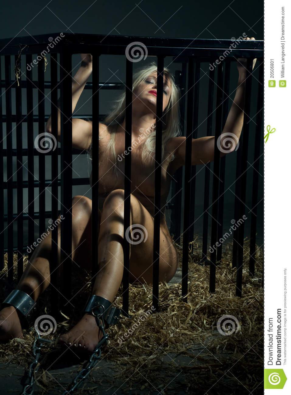 Nude women in cages