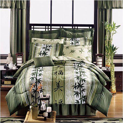 Oriental asian bed comforter