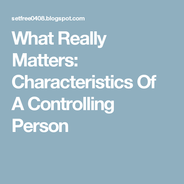 What are the characteristics of a controlling person