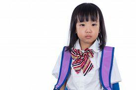 Young asian school girls crying